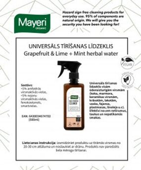 Natural Multi-purpose cleaner developed by SIA “Field and Forest” and “Mayeri Industries” AS