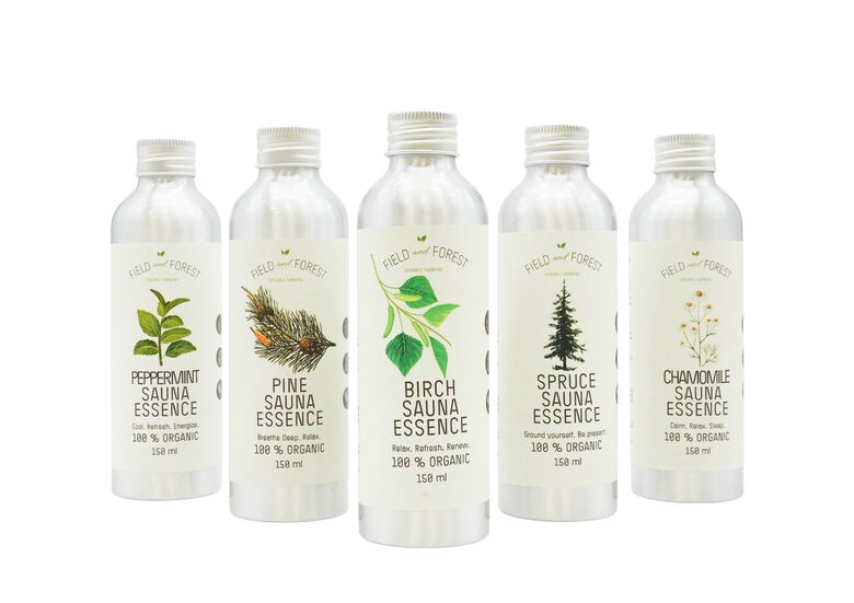 Field and Forest sauna essences Pine Birch Spruce Chamomile Peppermint